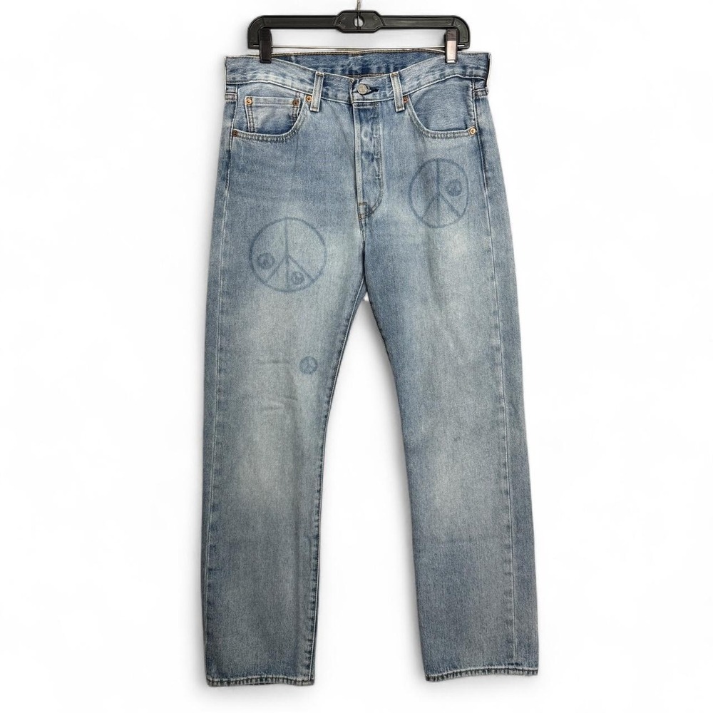 Levi's 501 Jeans 150th Anniversary Men's 33x31 Peace Sign Button Fly Y2K Hippie